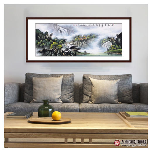 高云鹏《小桥流水幸福家》68*178cm 山水横幅作品 办公室/客厅/书房挂画 商品图2