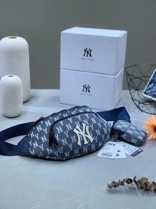 暴躁起来！M1B洋基队满印牛仔布二合一腰包胸包 商品图1