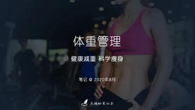 【推荐】健康减肥与科学管理体重