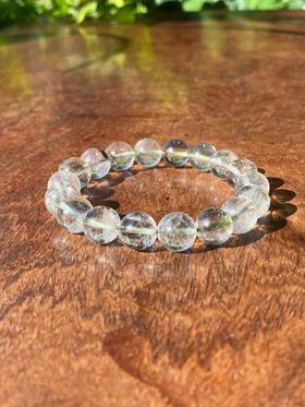 天然白水晶圆珠手链， 顺丰包邮