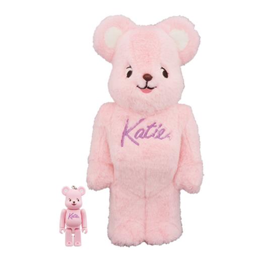 Bearbrick Katie粉植绒400%+100% 商品图0