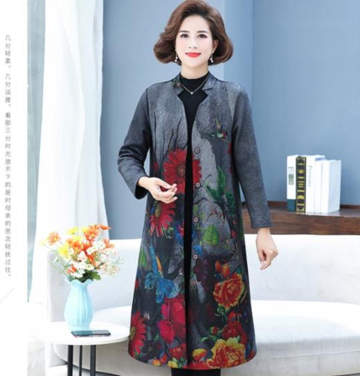 新款加绒定位花风衣 商品图0