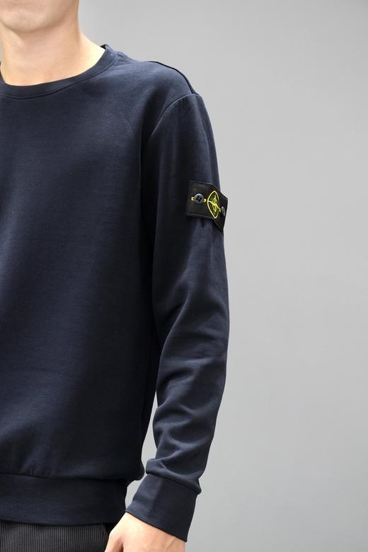 点此购买 石头岛简约纯黑纯白圆领袖章卫衣诱160906 商品图5