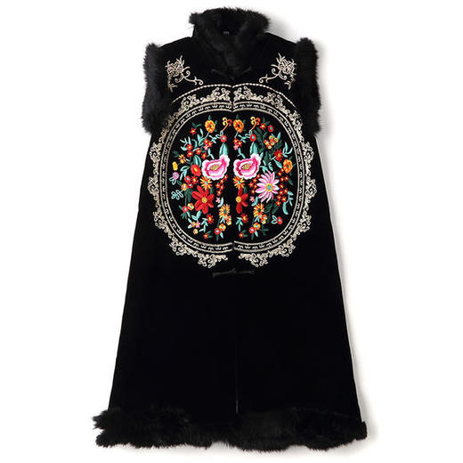 AYK-QF201711119秋冬加厚无袖中长款修身连衣裙 商品图4