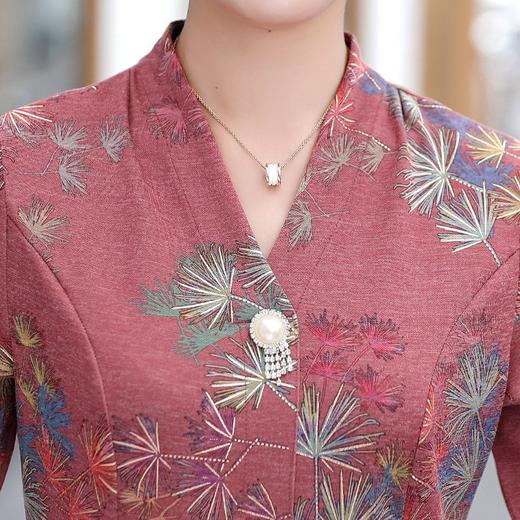 MM-BH26140中老年女装春秋新品T恤洋气中年妈妈宽松大码打底衫韩版显瘦上衣 商品图2