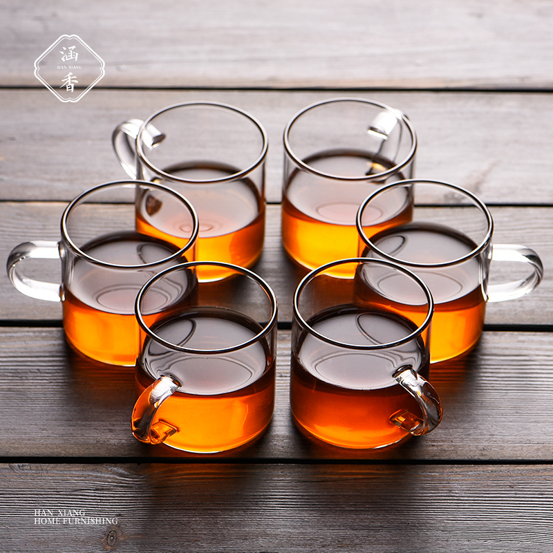 茶杯-玻璃品茗杯-加厚耐热玻璃直身、雅致小杯