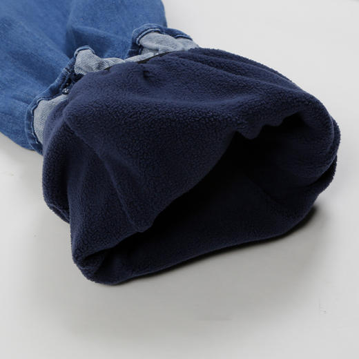 mette儿童裤子冬季新款中大童女加厚加绒牛仔裤宽松休闲水洗长裤 商品图5