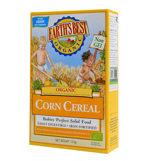 Earths Best爱思贝地球世界婴幼儿有机玉米粉宝宝高铁辅食米糊 商品图0