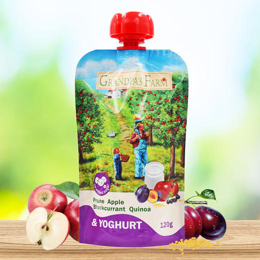 爷爷的农场欧洲进口宝宝辅零食酸奶果泥儿童西梅泥黑加仑藜麦泥 商品图1