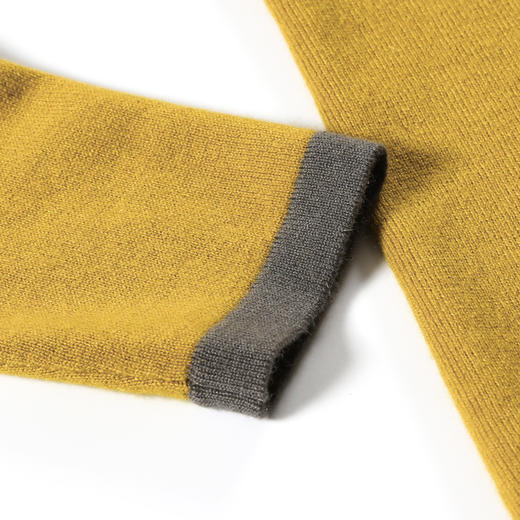 【半价款】METTE羊绒世家秋冬女士半高领100%山羊绒衫拼接保暖毛衣 商品图5