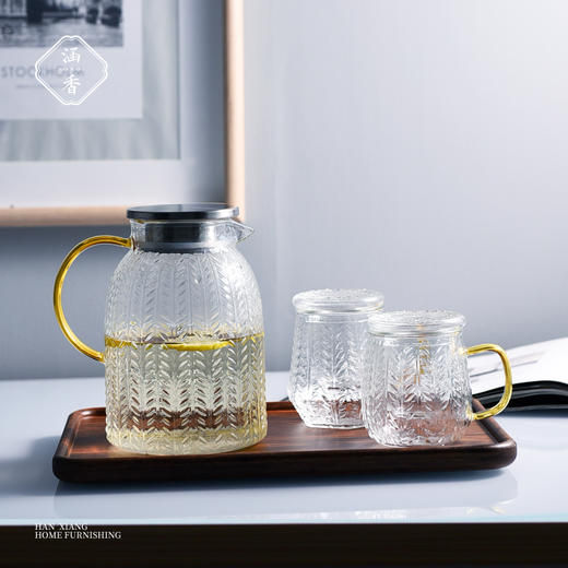 茶杯-玻璃泡茶杯-麦穗三件杯圆款（420ml）、六角款（450ml） 商品图2