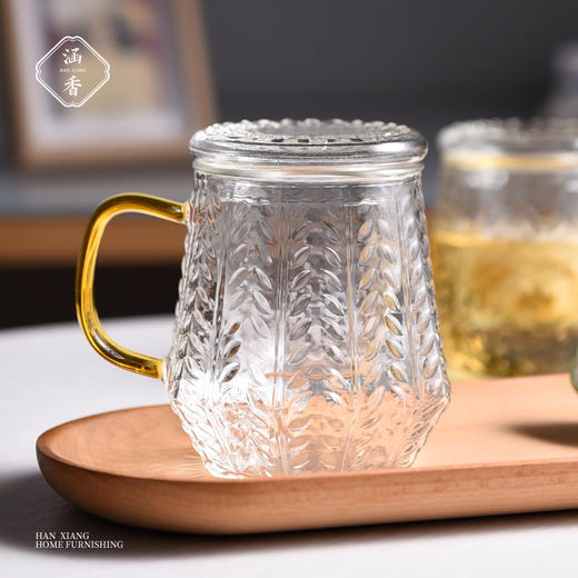 茶杯-玻璃泡茶杯-麦穗三件杯圆款（420ml）、六角款（450ml） 商品图3