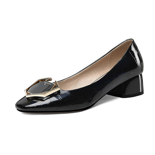 DRWM-10455秋季新款金属扣真皮浅口单鞋 商品图4