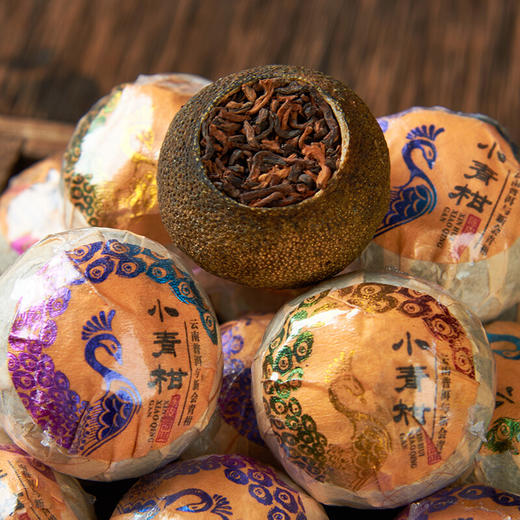 佛冈天然岳 小青柑500克大罐装 头采天然生晒工艺正宗新会小青柑普洱茶500克 柑普茶陈皮柑橘小青桔普金芽熟普茶叶 商品图2