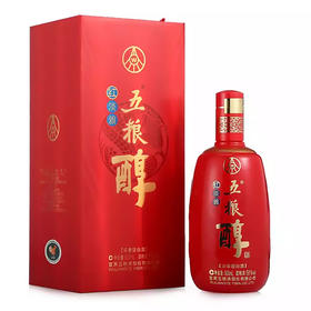 五粮醇红淡雅50度浓香型500ml*6瓶/箱