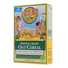 Earths Best爱思贝地球世界婴幼儿有机燕麦米粉宝宝高铁辅食米糊