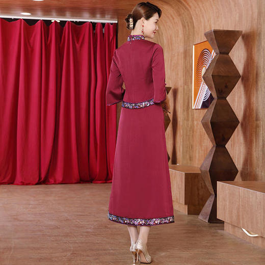 DLQ-A2704新款中国风修身立领七分袖汉服上衣半身裙两件套 商品图2