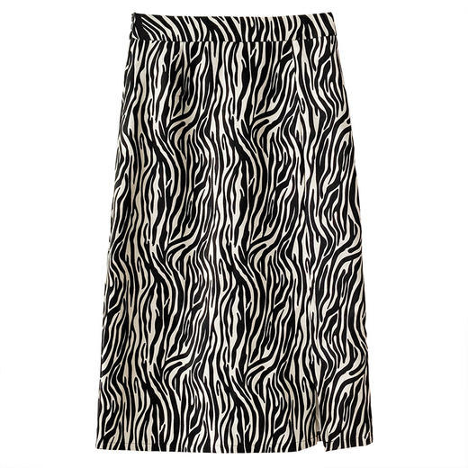 【斑马~斑马】时髦复古斑马纹半身裙 chic百搭 开叉中长裙 商品图5