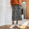 【斑马~斑马】时髦复古斑马纹半身裙 chic百搭 开叉中长裙 商品缩略图1