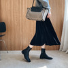 【气质瞬间UP】黑色金丝绒A字半身裙 轻熟气质 百搭中长款 高腰裙 商品缩略图4