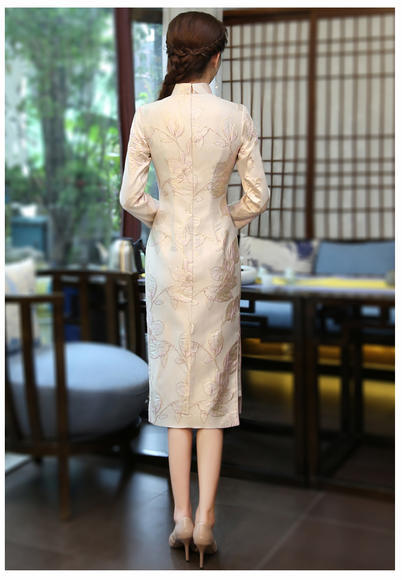 XGT-Q8365秋装提花中国风长袖旗袍 商品图2