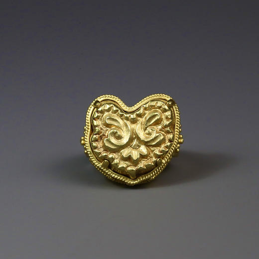 唐代金花“盛唐花舞”戒指 商品图2