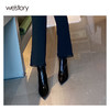 westory2020冬季新款短靴高跟细跟尖头女鞋瘦瘦靴W20DS80011 商品缩略图3