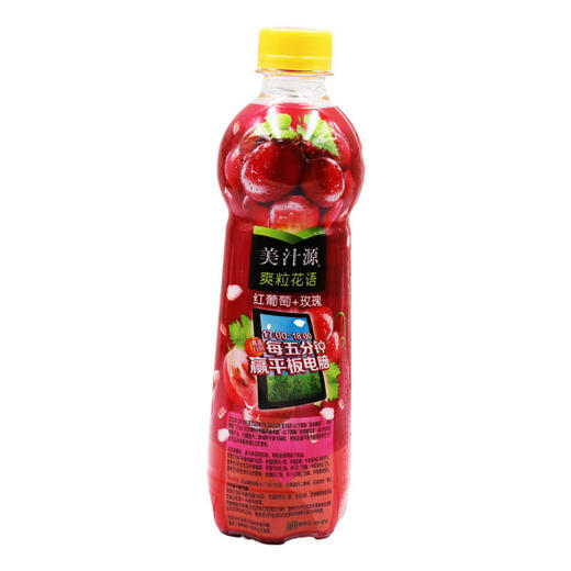 美汁源爽粒红葡萄花语+玫瑰饮料420ml 商品图1