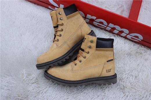 【广东货 卡特系列】CAT/卡特 CAT卡特中邦工装靴 淡黄黑底 商品图1