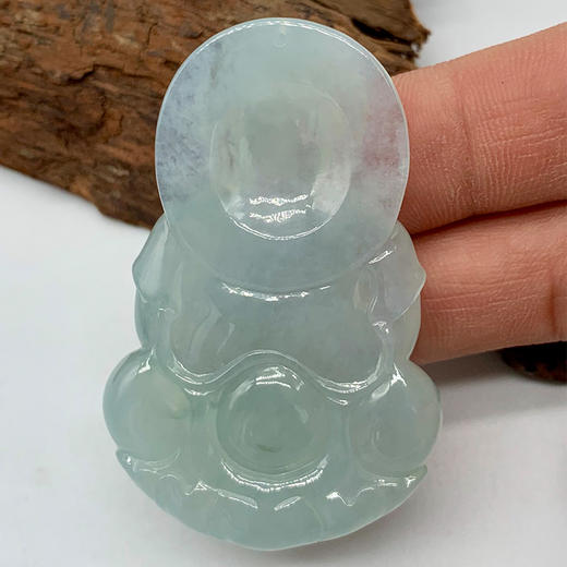 派瑞翡翠 翡翠观音 冰糯种 淡绿色 商品图1