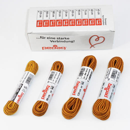 pedag德国进口工装鞋大黄靴鞋带绳男女马丁靴户外条纹大头鞋带 商品图6