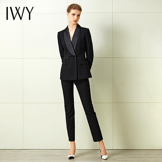 IWY/黑色长袖西装长裤套装CP10380 商品图2