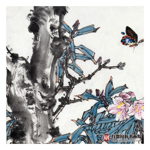 杨秀泽《丽日》68*68cm 花鸟斗方作品 餐厅/卧室挂画 商品图3