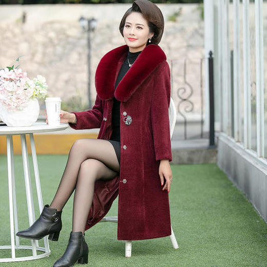 YEC-A966-8862冬装水貂绒新款洋气中长款外套 商品图2