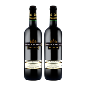 【双支特惠装】法国原瓶进口红酒 茗酊古堡露喜龙红葡萄酒 French Paradox Cotes de Roussillon *2750ml