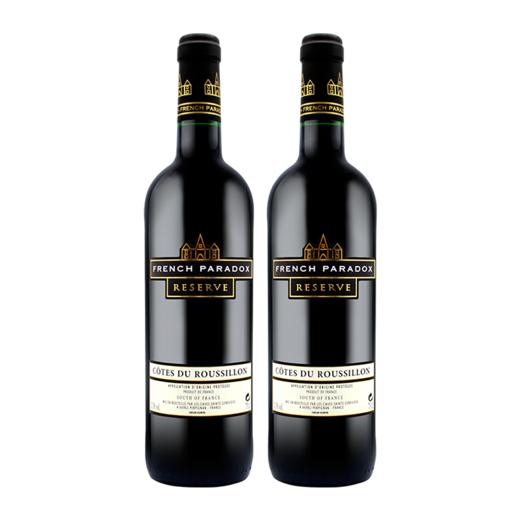 【双支特惠装】法国原瓶进口红酒 茗酊古堡露喜龙红葡萄酒 French Paradox Cotes de Roussillon *2750ml 商品图0