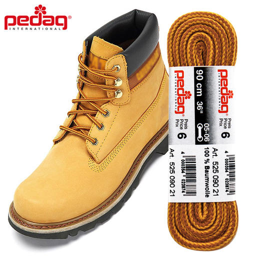 pedag德国进口工装鞋大黄靴鞋带绳男女马丁靴户外条纹大头鞋带 商品图1
