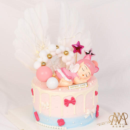 3466“瞌睡Angel爱莎宝宝”粉蓝底（送女孩  女宝宝 小朋友 周岁） 商品图0