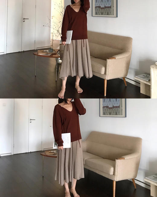 V-neck cashmere sweater 商品图7