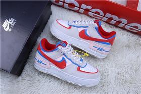 【真标 空军一号系列】耐克/NIKE 耐克低帮板鞋马卡龙 灰红蓝