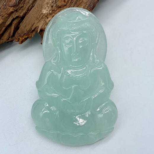 派瑞翡翠 翡翠观音 糯种 绿色 商品图3