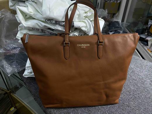 calvin klein大ck高端全真皮托特包购物袋