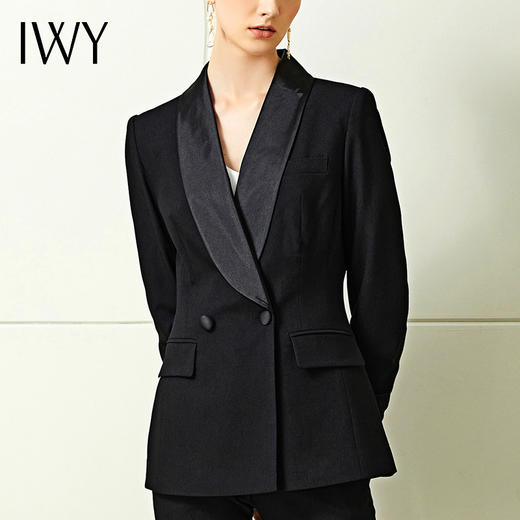 IWY/黑色长袖西装长裤套装CP10380 商品图1