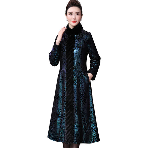 WXY-W-ME-19888W阔太太绵羊皮大衣女2020冬新款海宁真皮轻奢水貂毛领羽绒服 商品图3