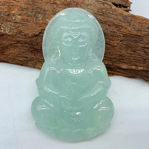 派瑞翡翠 翡翠观音 糯种 绿色 商品图0