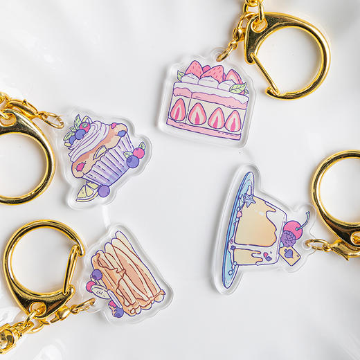 《非人哉官方店》甜品系列亚克力挂件钥匙扣学生书包卡通动漫饰品 商品图4