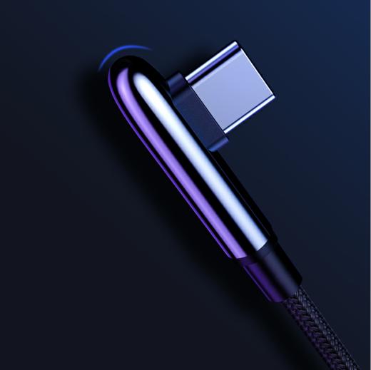 品胜 Type-C 5A快充数据线 锌合金弯头编织充电线1.2米/2米 华为小米快速充电线 商品图3