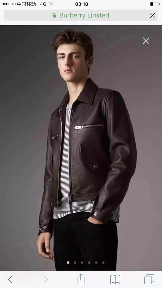 点此购买 巴宝莉男款小羊皮便装皮衣 十一161677 商品图2