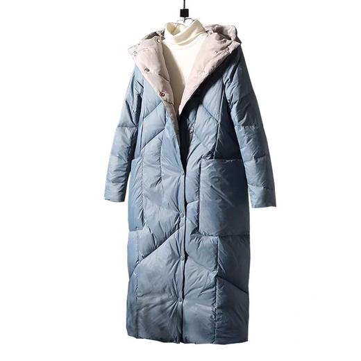 上海旗袍厂XJ-602747928601冬装新款加厚过膝羽绒服女中长款白鸭绒保暖羽绒服女装 商品图4