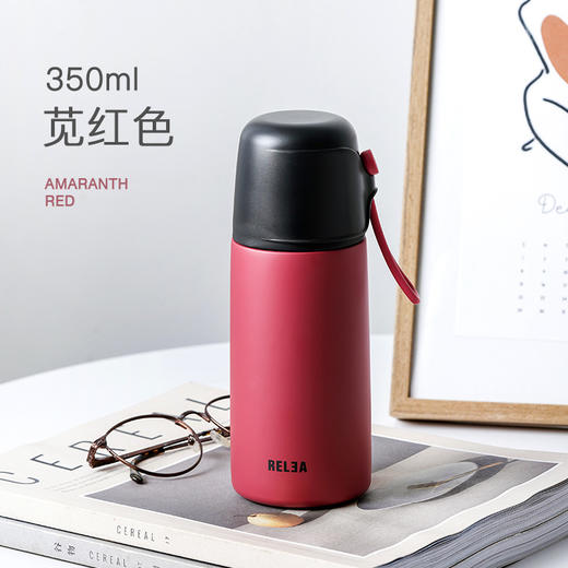 【物生物保温杯大容量不锈钢水杯】男士儿童居家日用简约户外便携水壶 商品图7